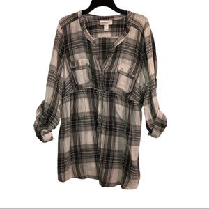 3 for $20- Motherhood Maternity Plaid Blouse.